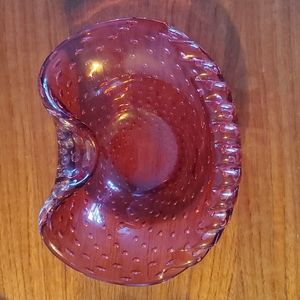 Vintage Bubble Glass Bowl Ashtray